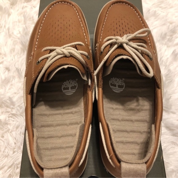 Timberland Project Better Boat Full Grain Leather Upper Brown Shoes Size 7M - Picture 11 of 16